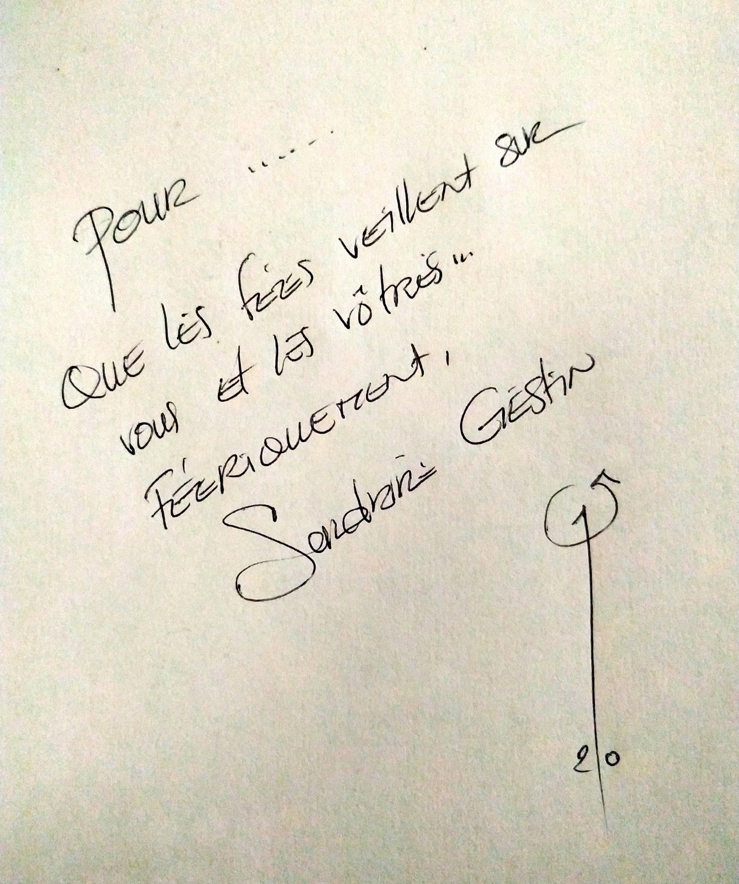 Dédicace TIRAGE d'ART "petit mot"
