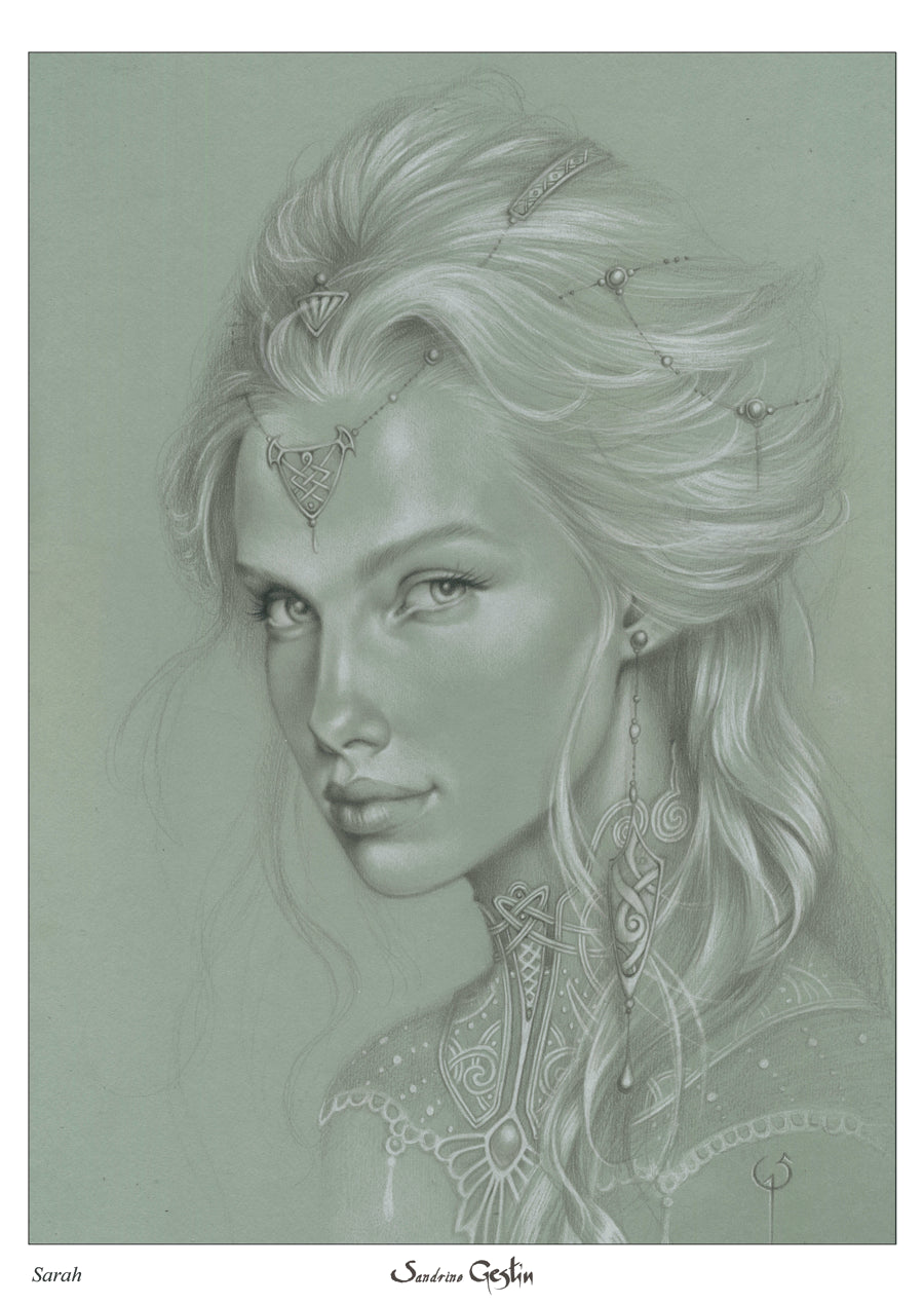 Sarah N&B - Tirage d'art A4