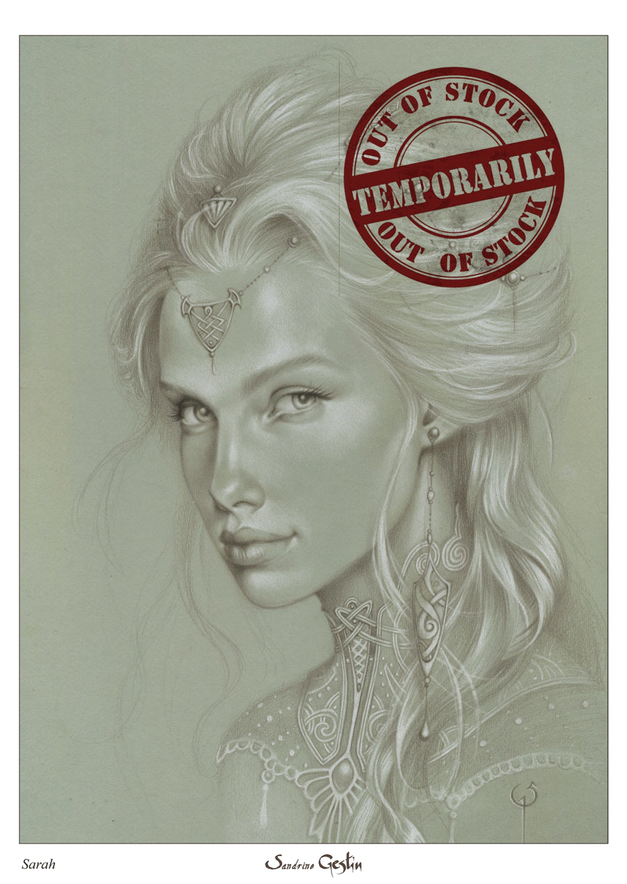 Sarah N&B - Tirage d'art A4