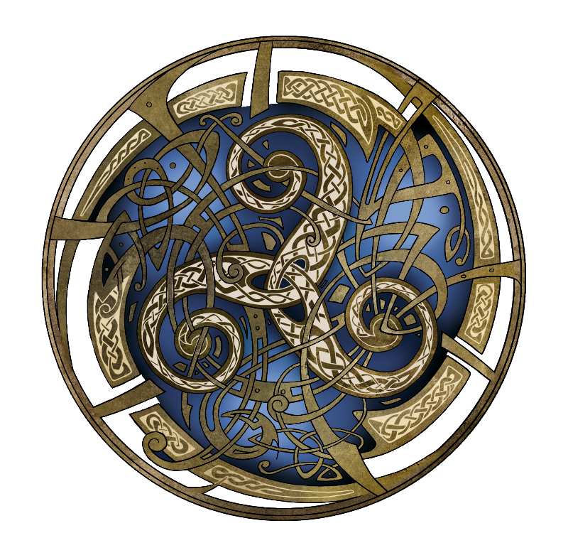 Sticker TRISKEL BLEU rond 7,5 cm