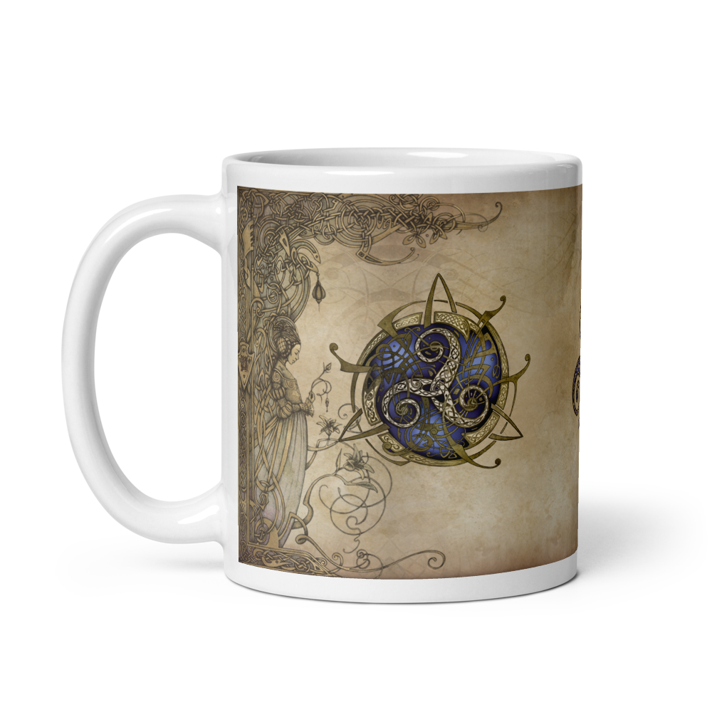 Mug Blanc TRISKEL bleu sur FRISES